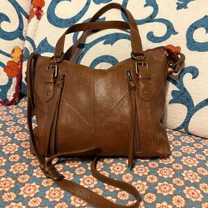 Gently Used Frye Ari Bag, Cognac